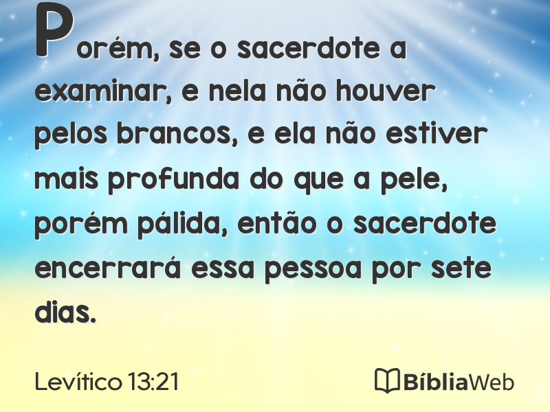 Levítico 13:21 em imagem para compartilhar