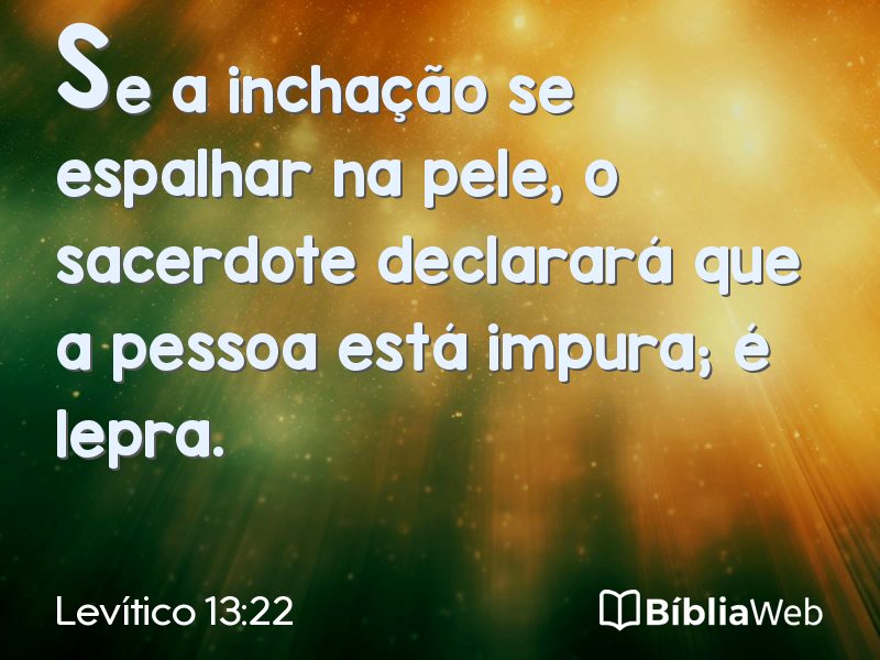 Levítico 13:22 em imagem para compartilhar