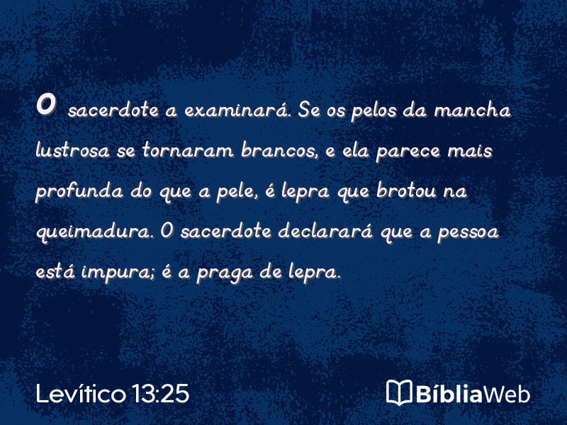 Levítico 13:25 em imagem para compartilhar