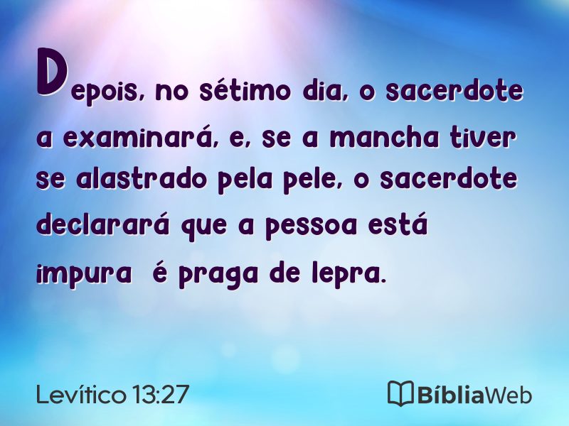 Levítico 13:27 em imagem para compartilhar