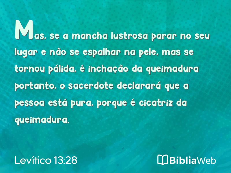 Levítico 13:28 em imagem para compartilhar