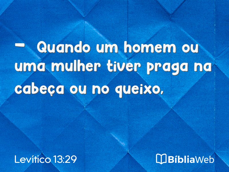 Levítico 13:29 em imagem para compartilhar