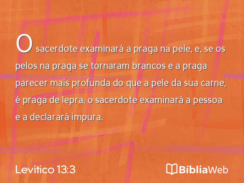 Levítico 13:3 em imagem para compartilhar