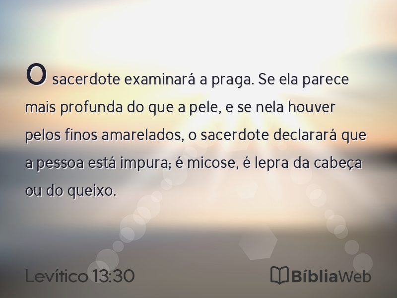 Levítico 13:30 em imagem para compartilhar