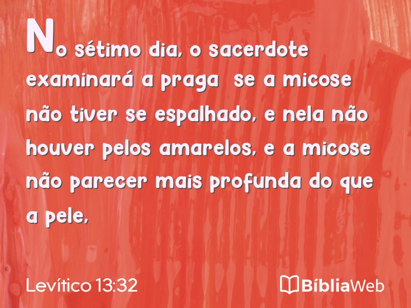 Levítico 13:32 em imagem para compartilhar