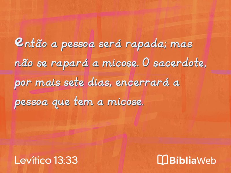 Levítico 13:33 em imagem para compartilhar