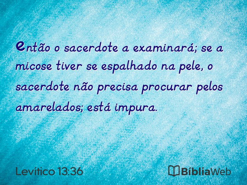 Levítico 13:36 em imagem para compartilhar