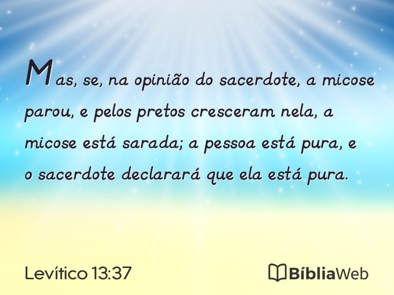 Levítico 13:37 em imagem para compartilhar