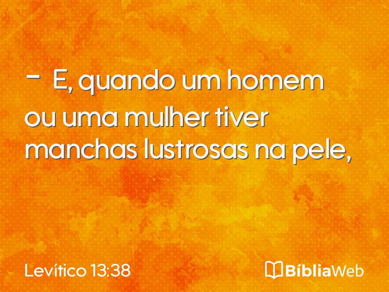 Levítico 13:38 em imagem para compartilhar