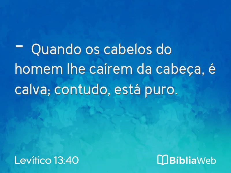 Levítico 13:40 em imagem para compartilhar