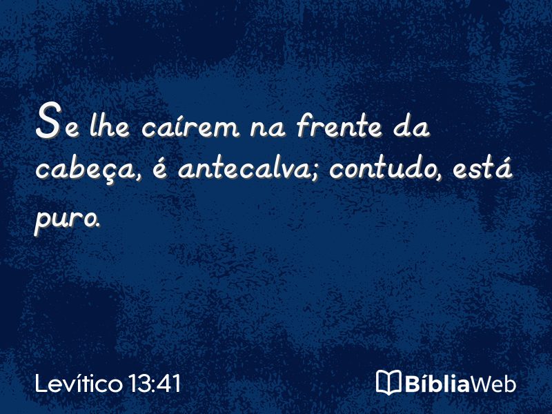 Levítico 13:41 em imagem para compartilhar