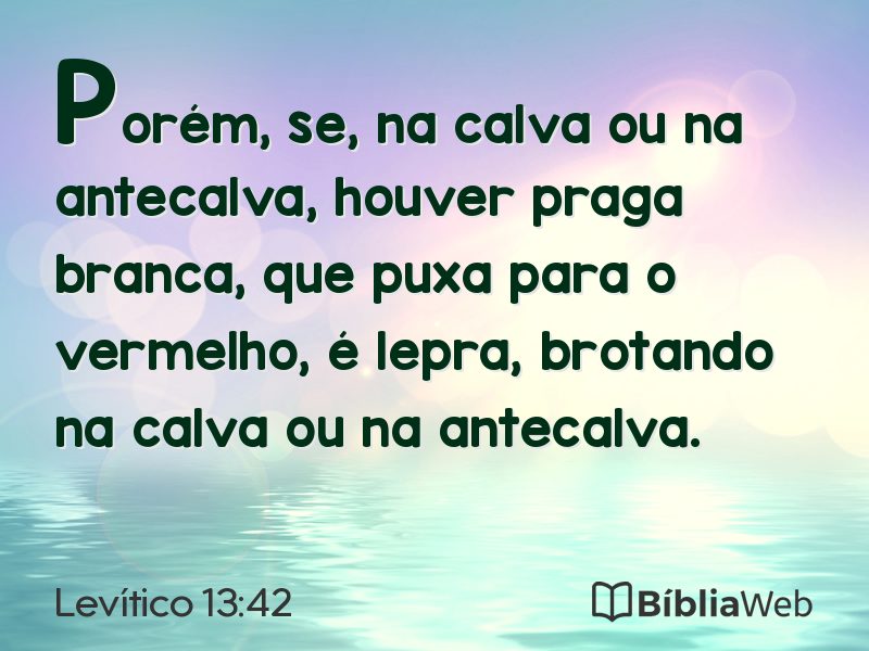 Levítico 13:42 em imagem para compartilhar