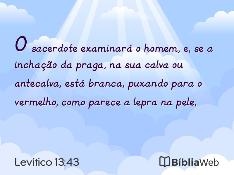 Levítico 13:43 em imagem para compartilhar