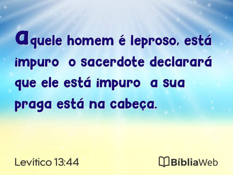 Levítico 13:44 em imagem para compartilhar