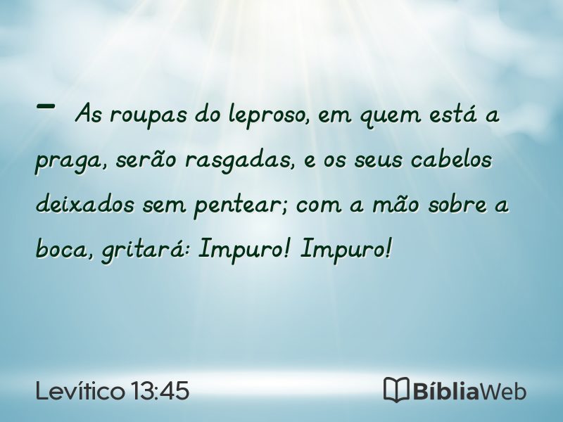 Levítico 13:45 em imagem para compartilhar
