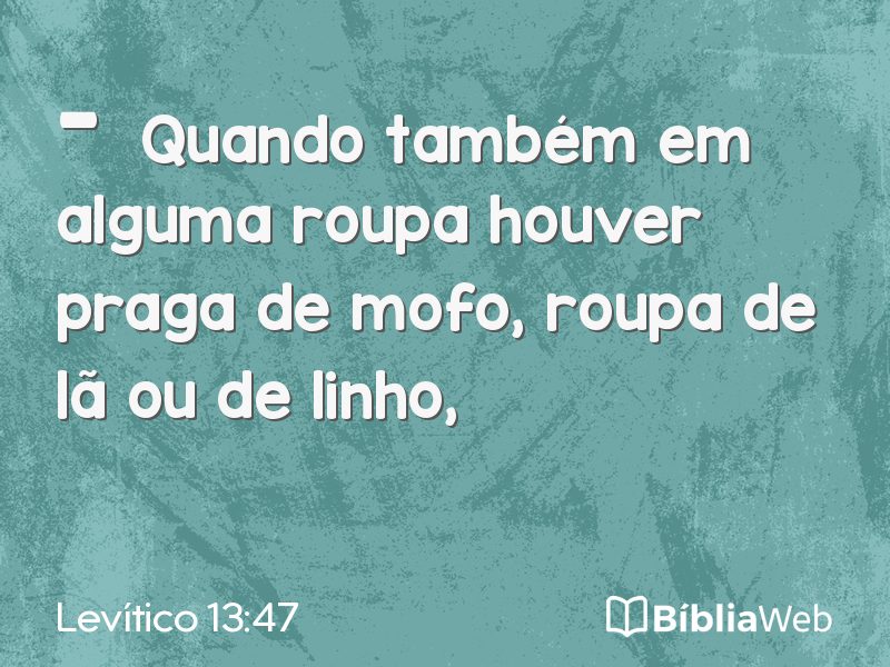 Levítico 13:47 em imagem para compartilhar