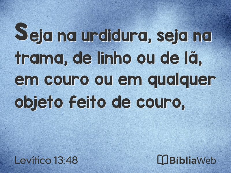 Levítico 13:48 em imagem para compartilhar