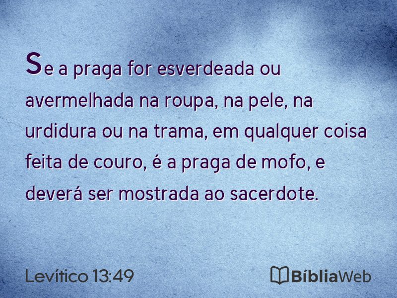 Levítico 13:49 em imagem para compartilhar