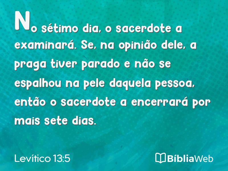 Levítico 13:5 em imagem para compartilhar