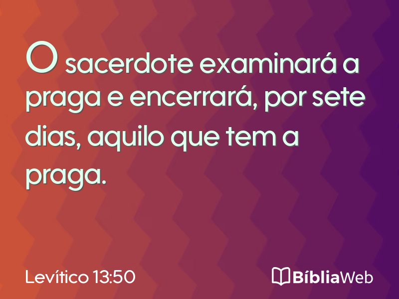 Levítico 13:50 em imagem para compartilhar