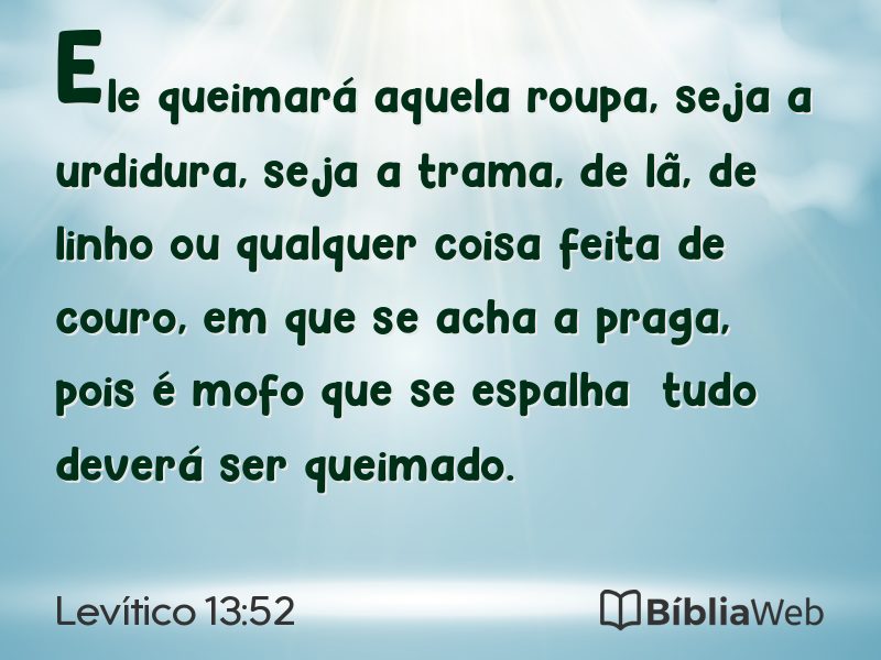 Levítico 13:52 em imagem para compartilhar