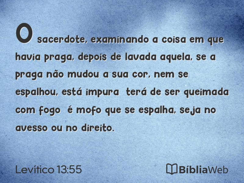 Levítico 13:55 em imagem para compartilhar
