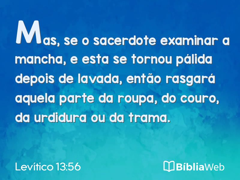 Levítico 13:56 em imagem para compartilhar