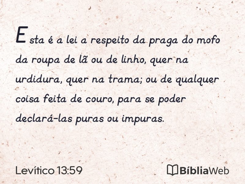 Levítico 13:59 em imagem para compartilhar