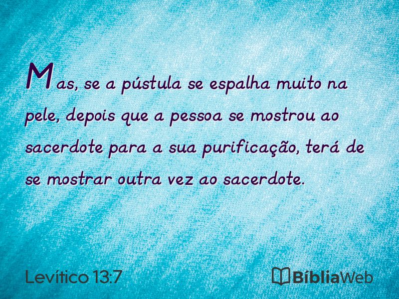 Levítico 13:7 em imagem para compartilhar
