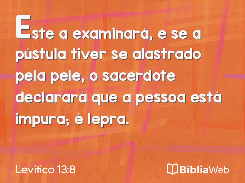 Levítico 13:8 em imagem para compartilhar