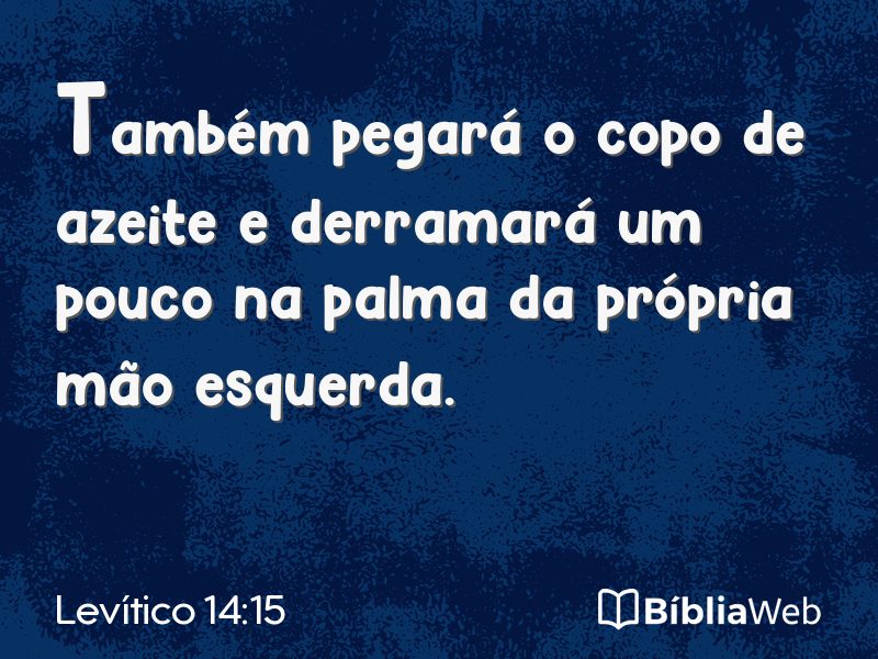 Levítico 14:15 em imagem para compartilhar