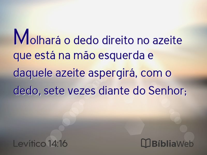 Levítico 14:16 em imagem para compartilhar