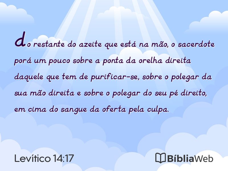 Levítico 14:17 em imagem para compartilhar