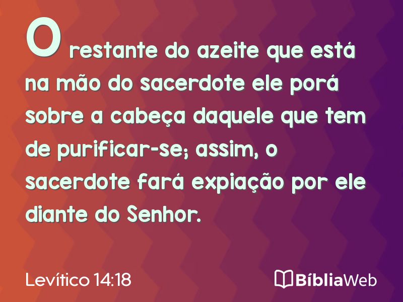 Levítico 14:18 em imagem para compartilhar