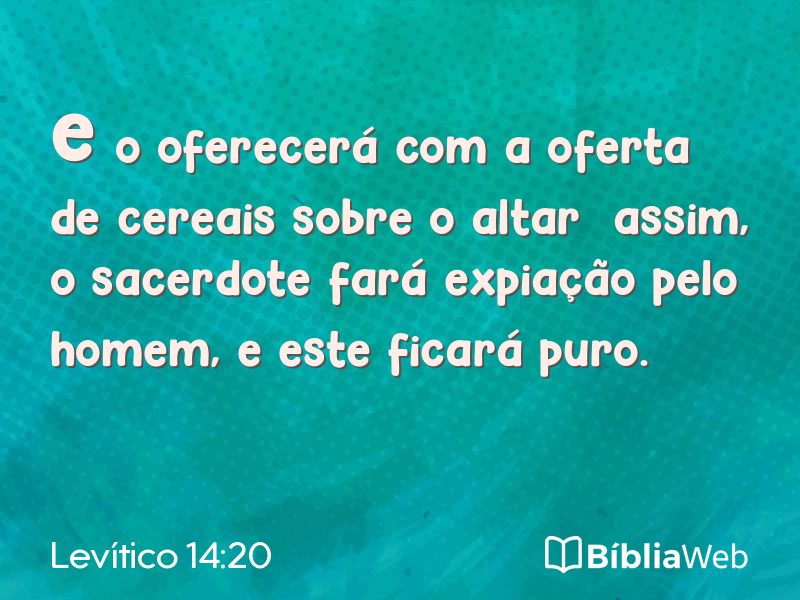 Levítico 14:20 em imagem para compartilhar