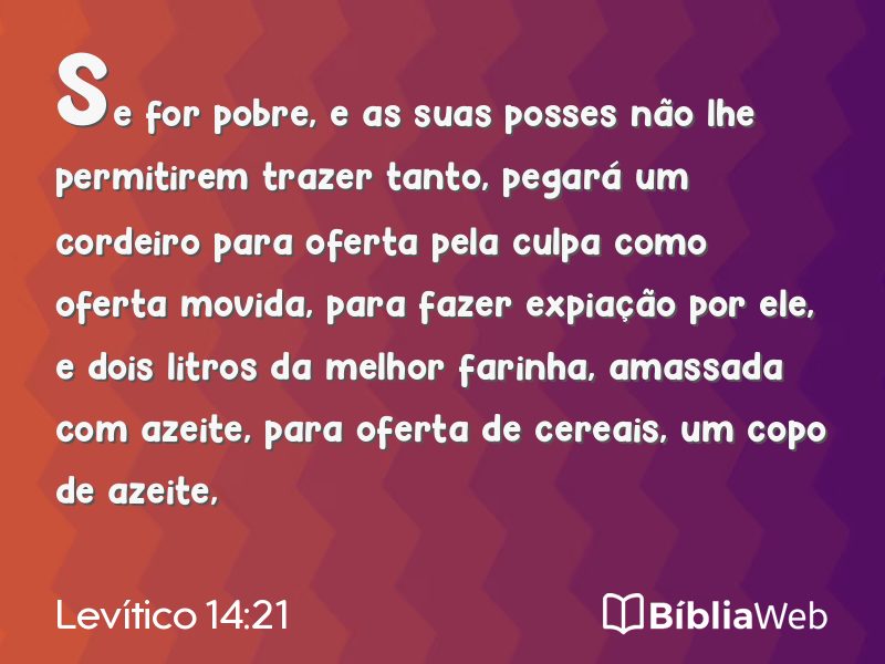 Levítico 14:21 em imagem para compartilhar