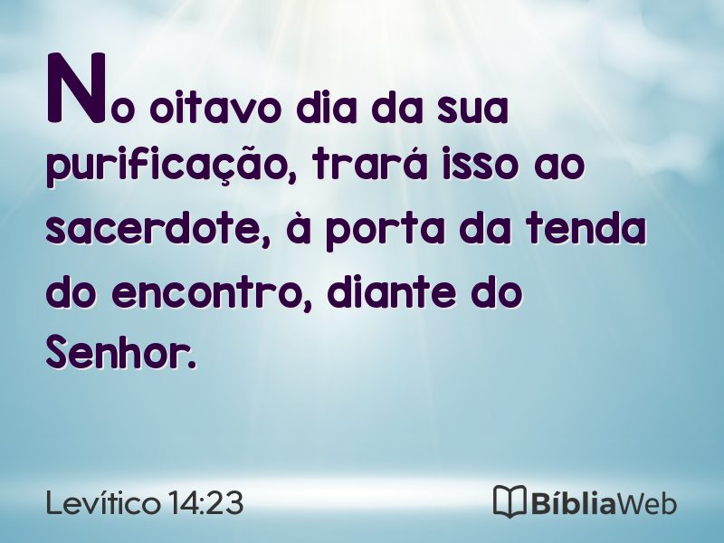 Levítico 14:23 em imagem para compartilhar