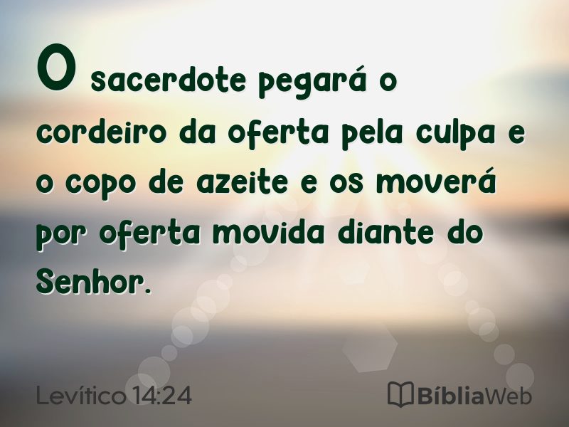 Levítico 14:24 em imagem para compartilhar