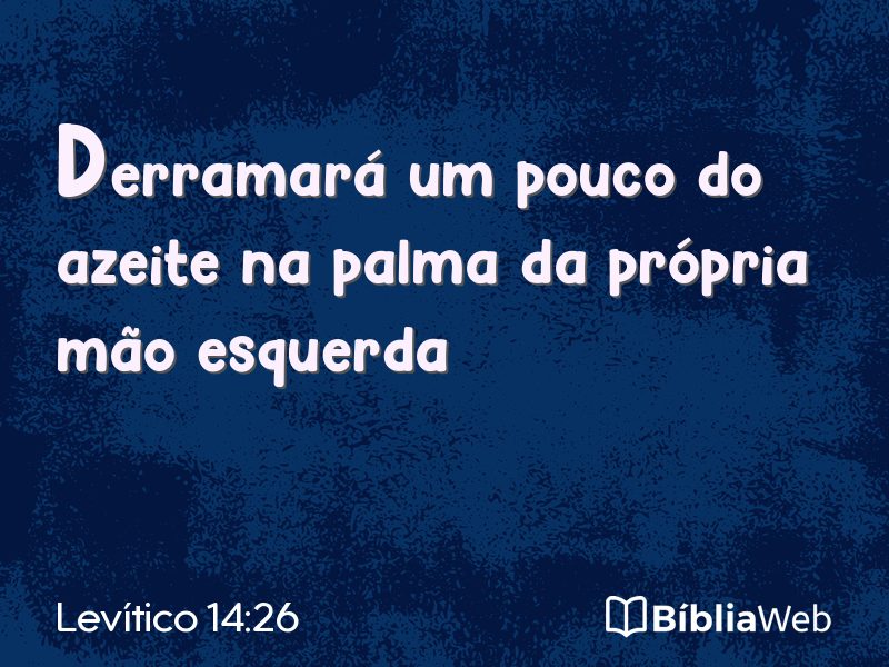 Levítico 14:26 em imagem para compartilhar