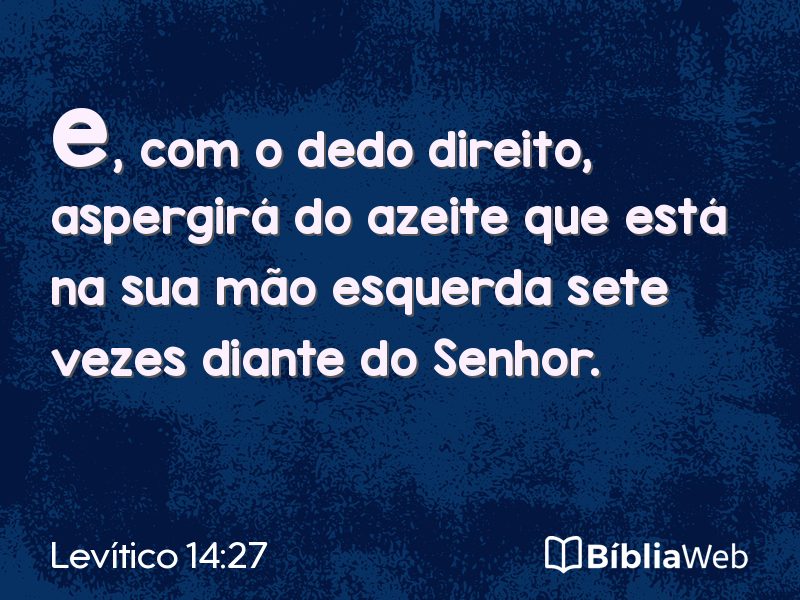 Levítico 14:27 em imagem para compartilhar