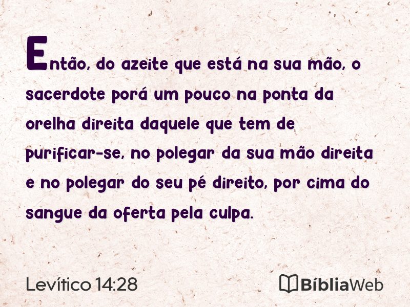 Levítico 14:28 em imagem para compartilhar