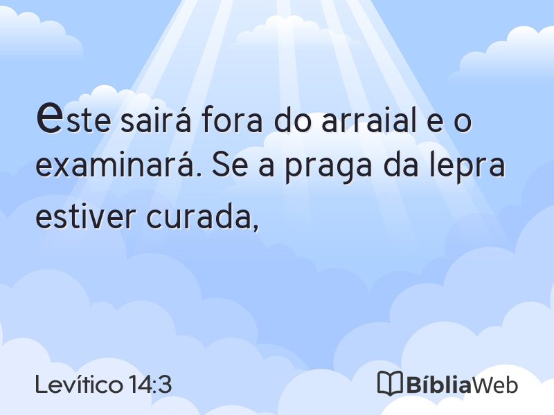 Levítico 14:3 em imagem para compartilhar
