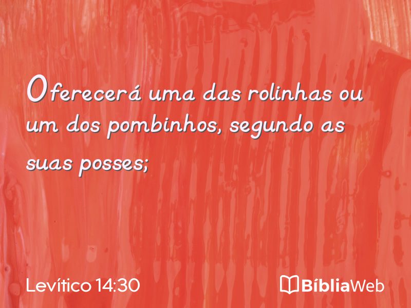 Levítico 14:30 em imagem para compartilhar