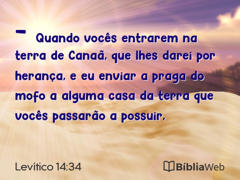 Levítico 14:34 em imagem para compartilhar