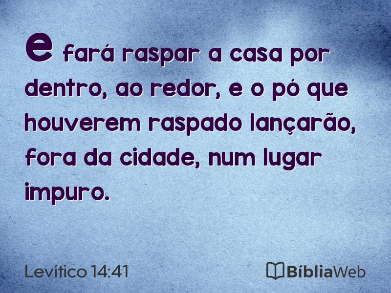 Levítico 14:41 em imagem para compartilhar
