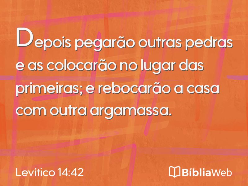 Levítico 14:42 em imagem para compartilhar