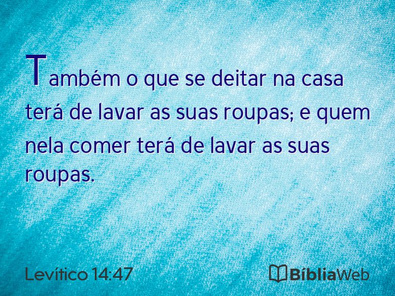Levítico 14:47 em imagem para compartilhar