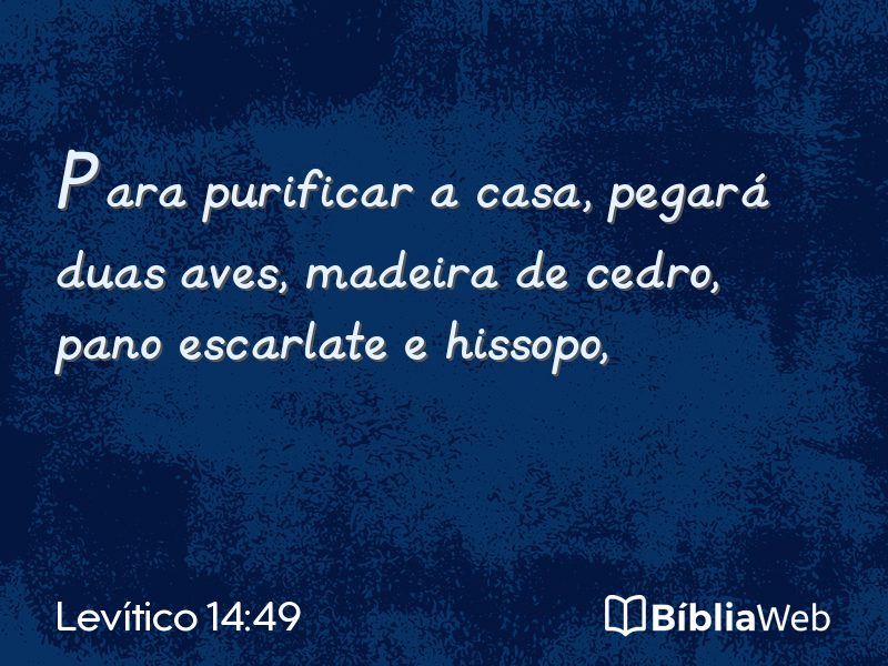 Levítico 14:49 em imagem para compartilhar