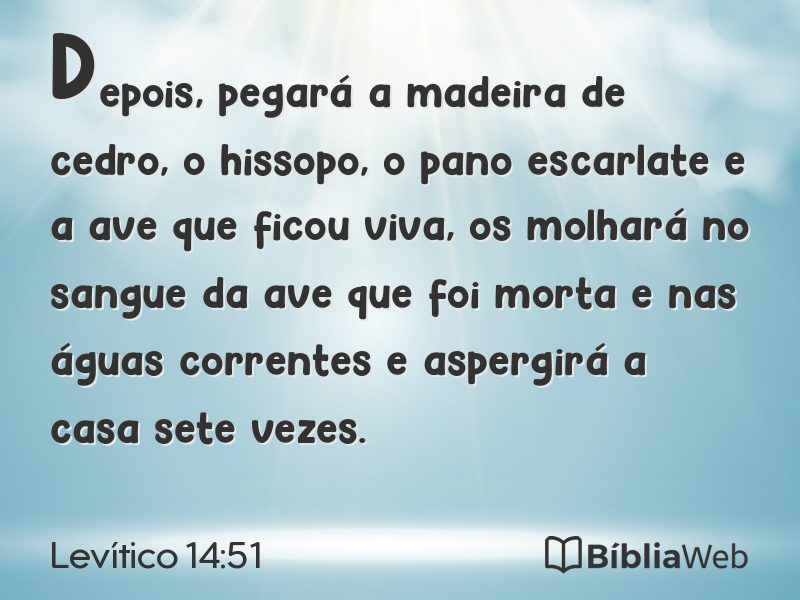 Levítico 14:51 em imagem para compartilhar