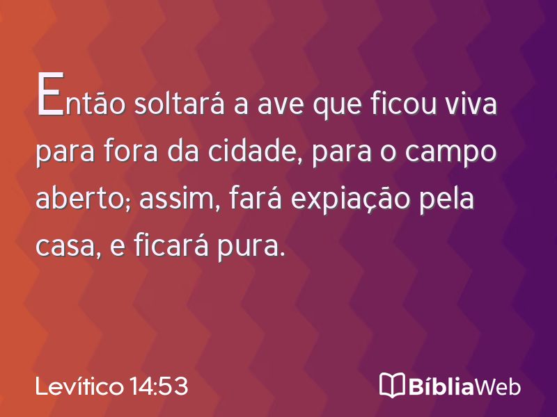 Levítico 14:53 em imagem para compartilhar